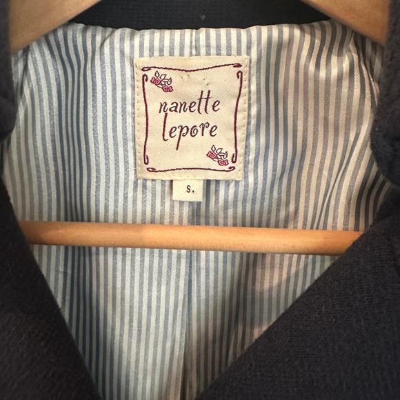 Nanette Lepore Women's Navy Blue‎ Small Peacoat Jacket, Stylish Outerwear - Picture 3 of 6